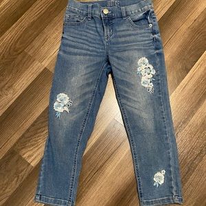 Justice embroidered jeans size 10 Girls